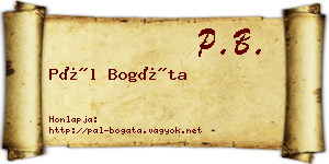 Pál Bogáta névjegykártya